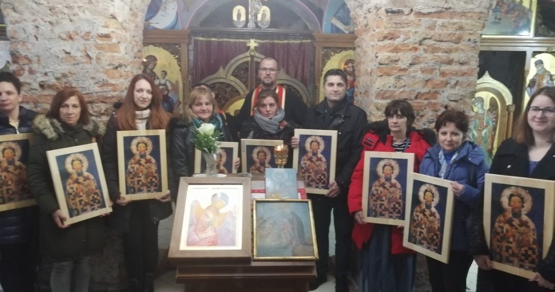 Освештање икона Светог Саве